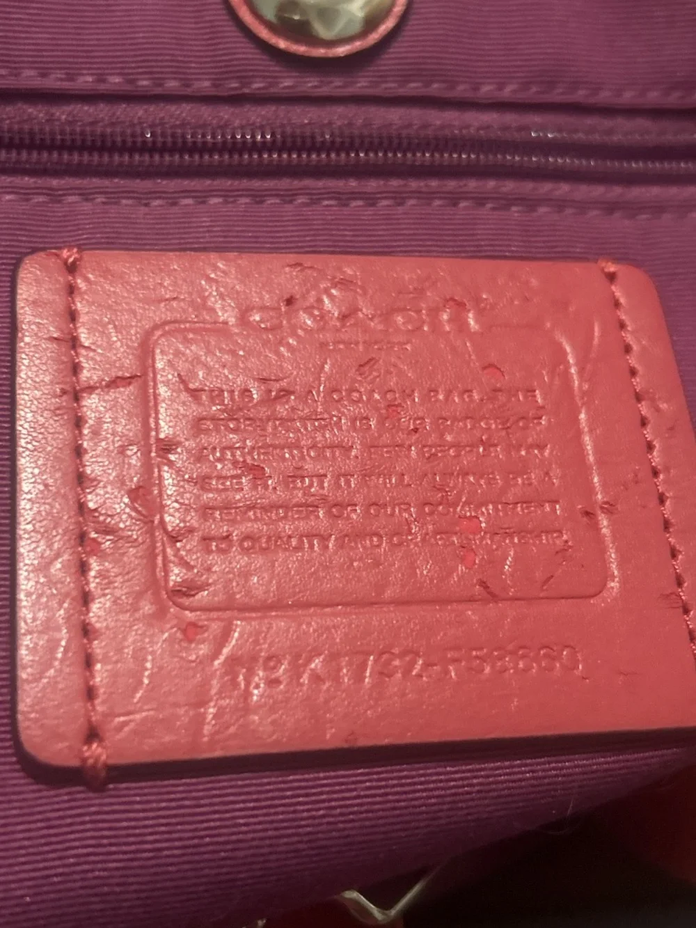 Coach Pink Derby Leather Tote